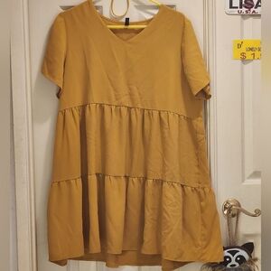 Yellow ruffle dress